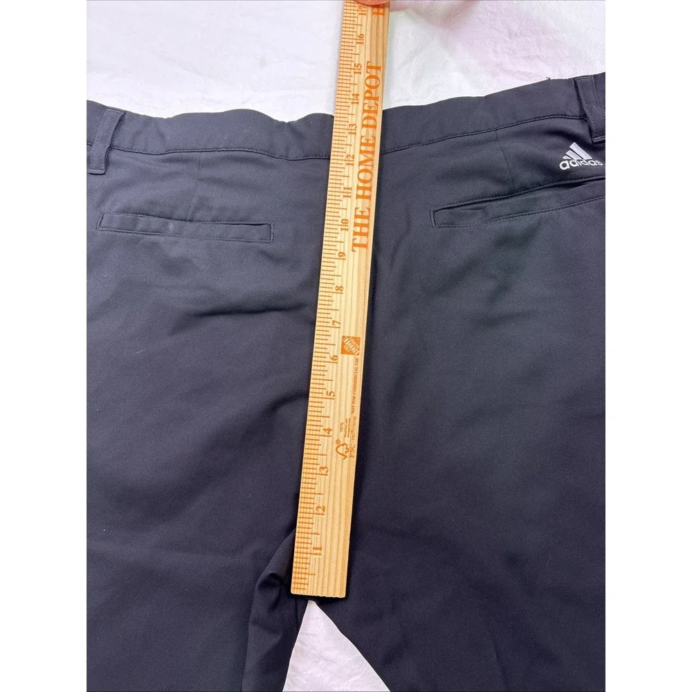 Adidas Pants Men 34 x32  BLACK  Straight Golf Flat Front  Climacool PERFORMANCE